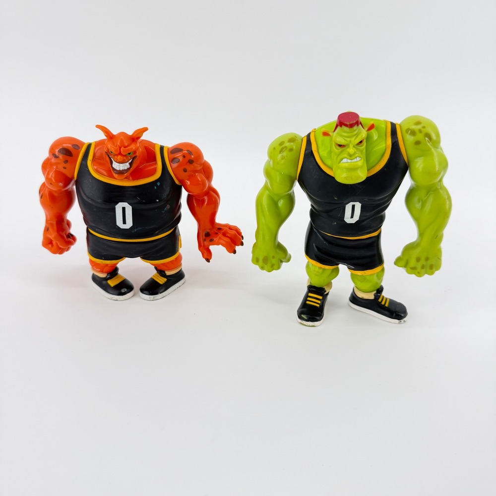 Vintage 1996 Space Jam Monstars Action Figures Pound Bang 6in & 5" Tall